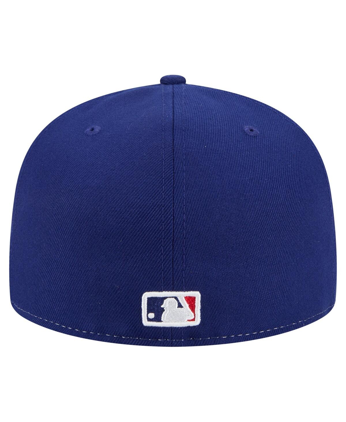 New Era Men's White/royal Texas Rangers Repeat 59fifty Fitted Hat In Multi