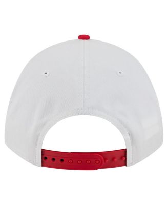 Men's White/Scarlet Rutgers Scarlet Knights Arch Two-Tone Rope 9FORTY A-Frame M-Crown Adjustable Hat