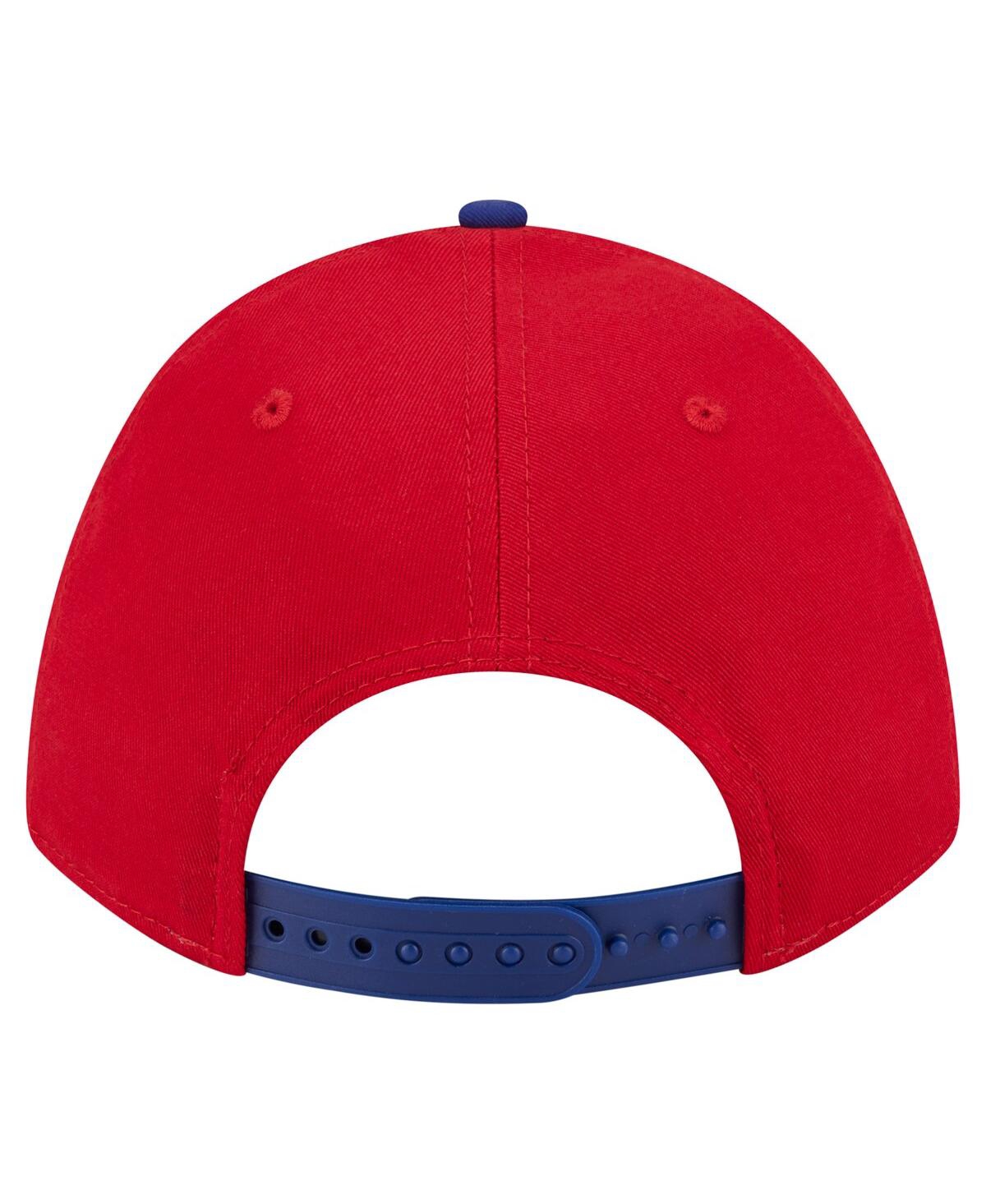 New Era Men's Red/royal Philadelphia Phillies Arch 9forty A-frame M-crown Adjustable Hat In Red