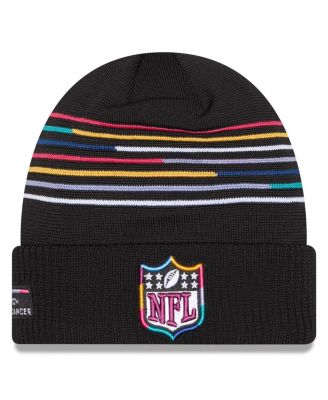 New Era - Men's Black Shield Logo 2025 NFL Crucial Catch Cuffed Knit Hat