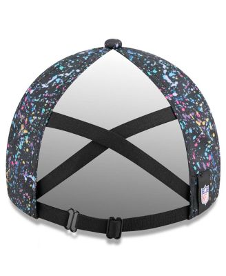 Women's Black Detroit Lions 2025 NFL Crucial Catch Pony Tail Adjustable Hat