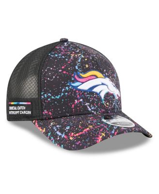 New Era - Big Boys and Girls Black Denver Broncos 2025 NFL Crucial Catch 9FORTY Adjustable Hat