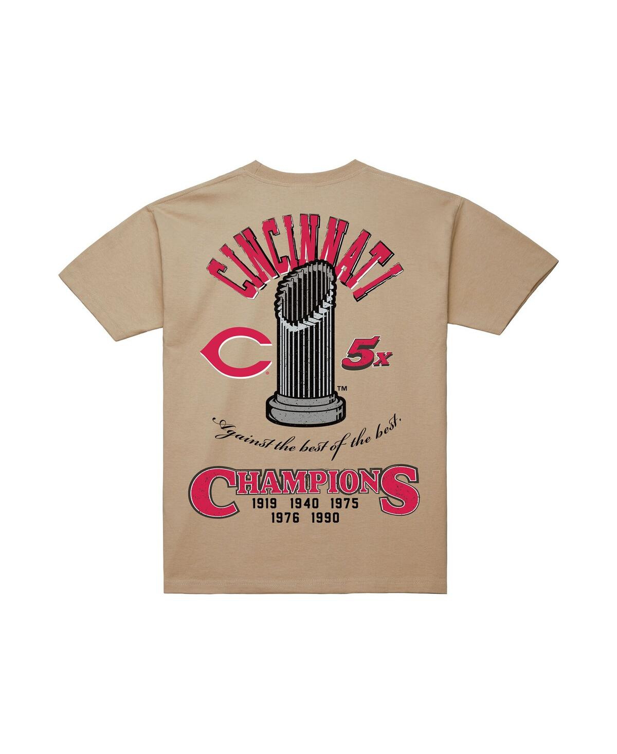 Mitchell & Ness Men's Cream Cincinnati Reds Legacy Defined T-shirt In Nude
