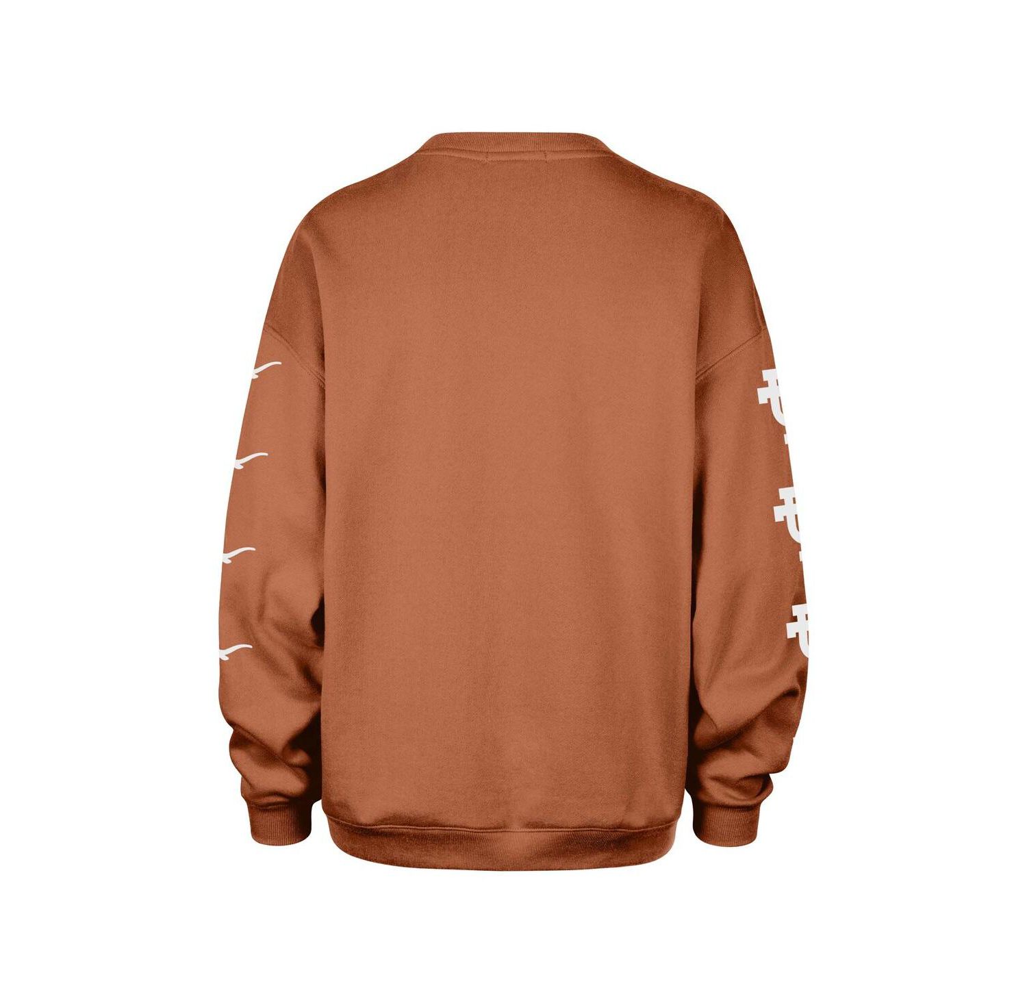 Women's Texas Orange Texas Longhorns Go Big Oversized Pullover Sweatshirt