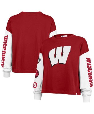 '47 Brand - Women's Red Wisconsin Badgers Sydney Long Sleeve T-shirt
