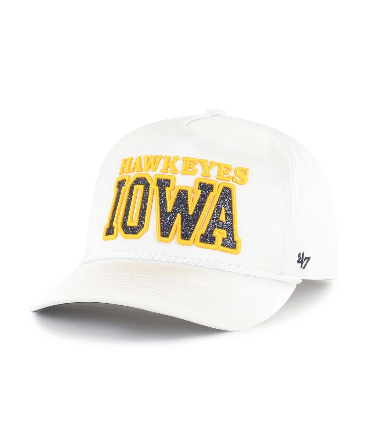 47 Brand Women's White Iowa Hawkeyes Outspoken Hitch Adjustable Hat In White