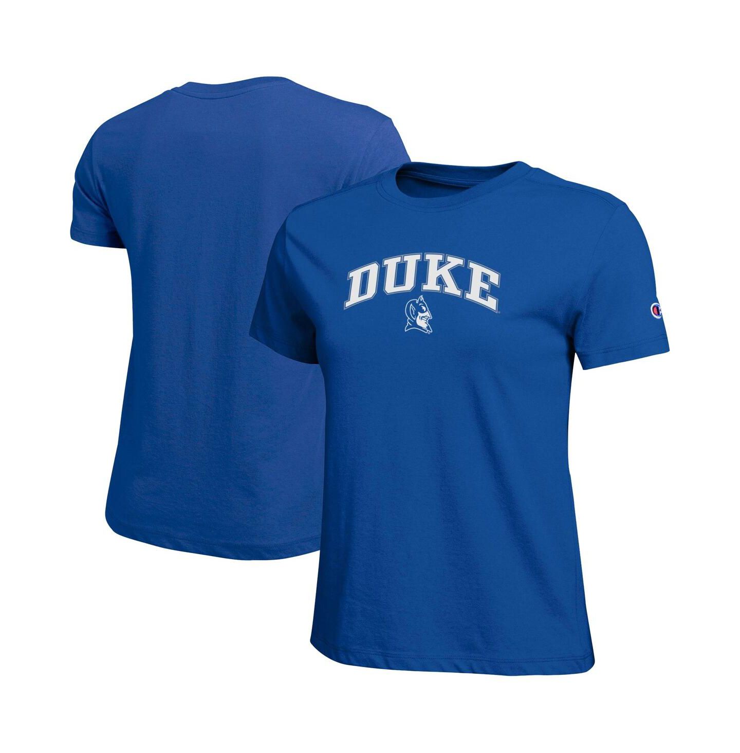 Женская футболка Champion Royal Duke Blue Devils Arched Over Logo — фото 1