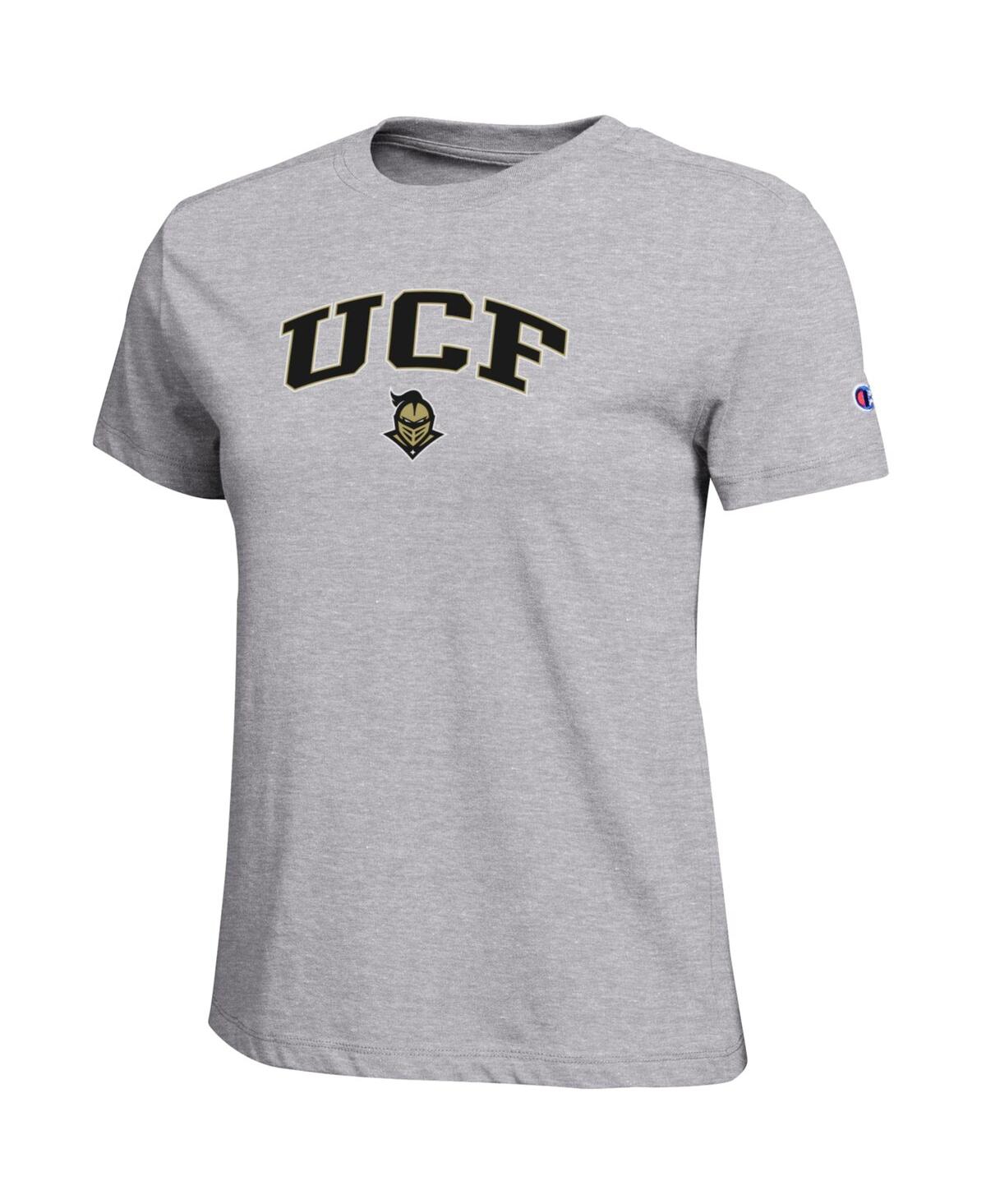Champion Women's Gray Ucf Knights Arched Over Logo T-shirt In Gray