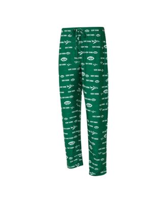Men's Green New York Jets Retro Mosaic Allover Print Knit Pants