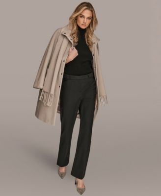 Women's Snap Button Scarf Coat