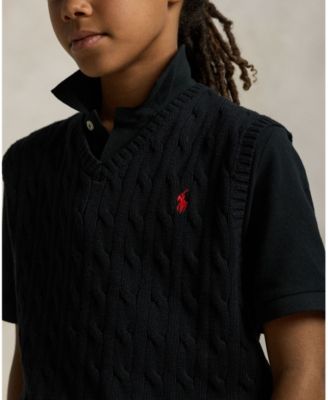 Big Boys Cable- Knit Sweater Vest