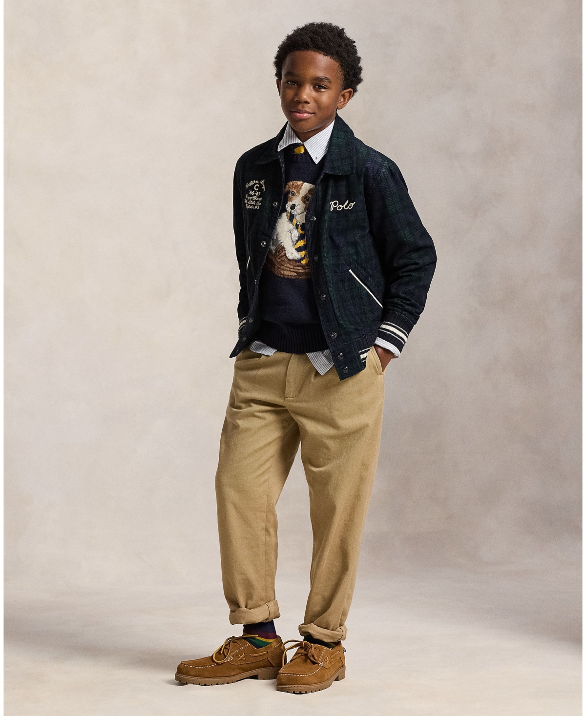 Polo Ralph Lauren Boys 8-20 Plaid Long Sleeves Jacket