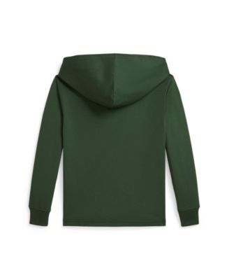 Boys' 2-7 Plaid-Trim Hooded Rugby Sweatshirt