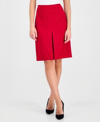 Women's Box-Pleat Pencil Skirt, Regular & Petite