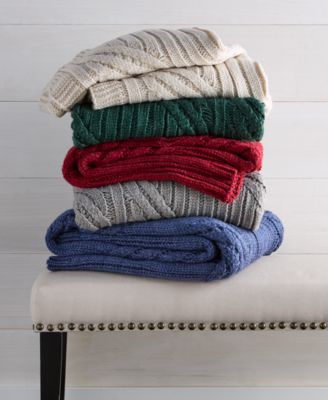 Sweater-Knit Throw, 50" x 60", Macy's Exclusive