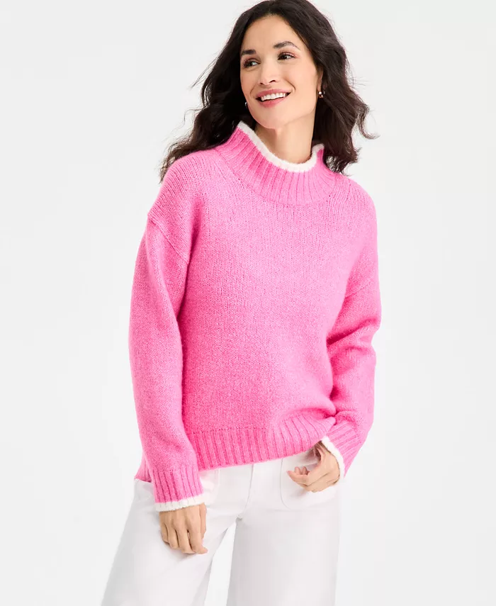 Women's Long-Sleeve Mock-Neck Sweater