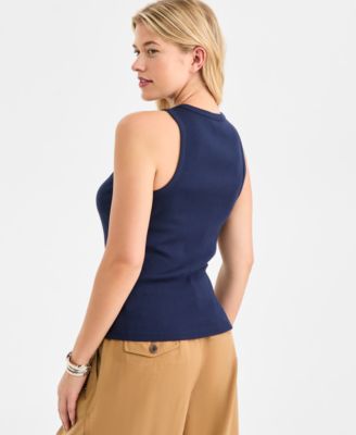 Women's Embellished Ribbed Knit Sleeveless Top, Macy's Exclusive