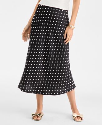 Women's Dot-Print Midi Skirt, Macy's Exclusive