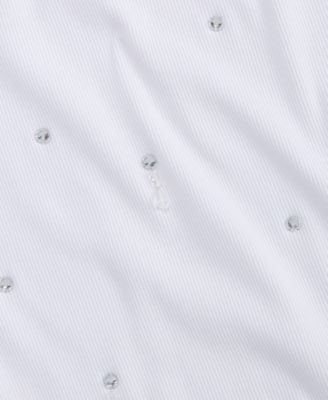 Women's Embellished Ribbed Knit Sleeveless Top, Macy's Exclusive