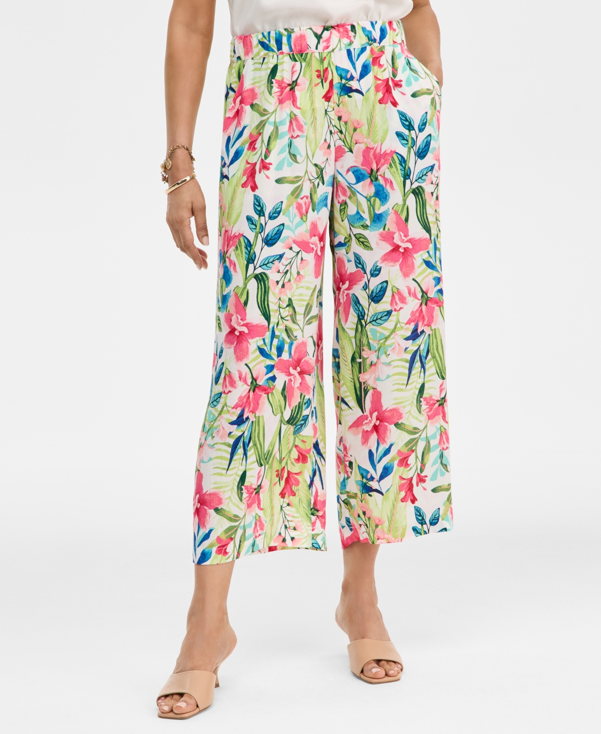 Jm Collection Women's Printed Pull-On Pants, Macy's Exclusive