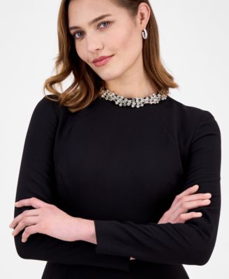 Women's Delphi Embellished Long-Sleeve Mini Dress