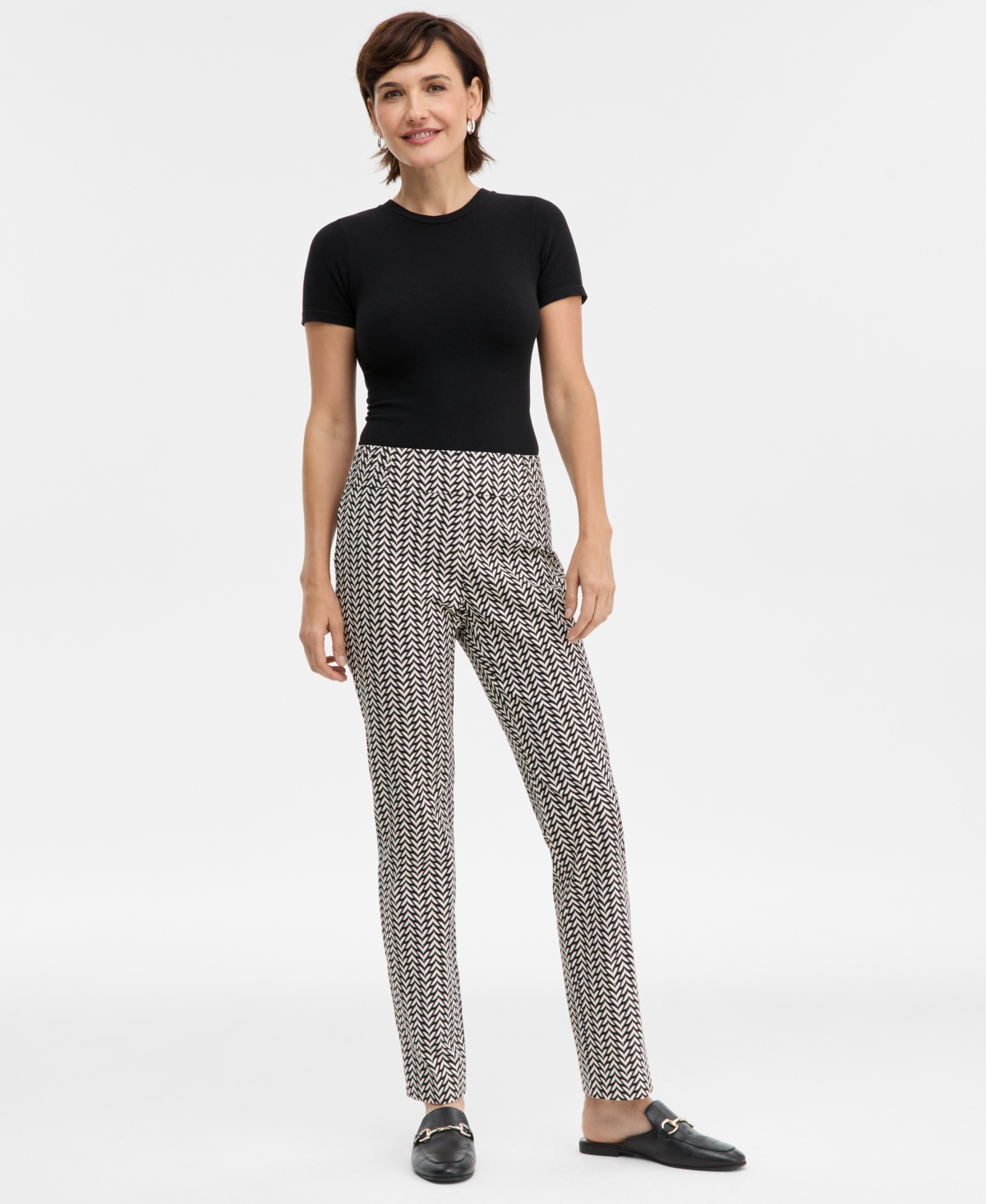 Jm Collection Women's Printed Rivet Pants, Macy's Exclusive In Multi