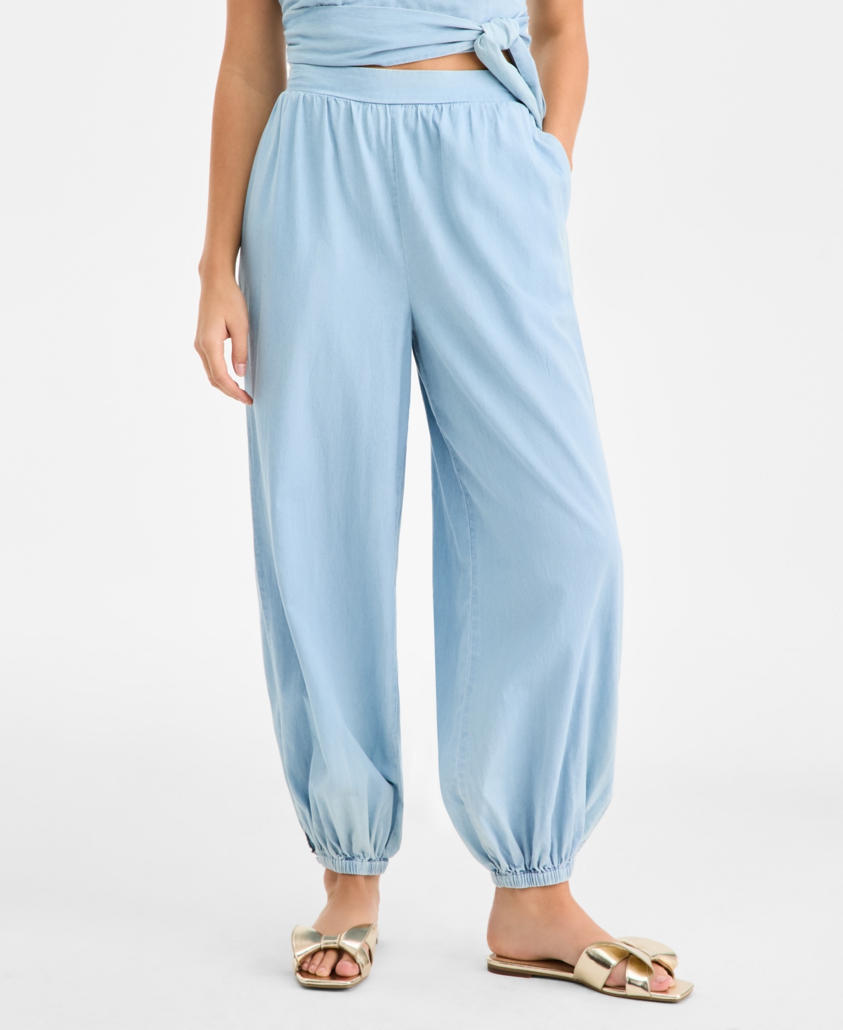 On 34th Women's Cotton Pull-On Balloon Pants, Macy's Exclusive