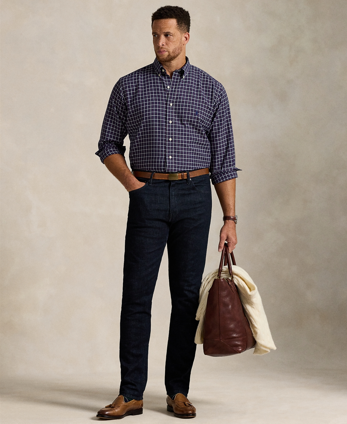 Polo Ralph Lauren Men's B&T Long Sleeve Performance Oxford Shirt