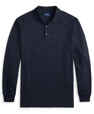Men's Big & Tall Long-sleeved Glen Polo Shirt