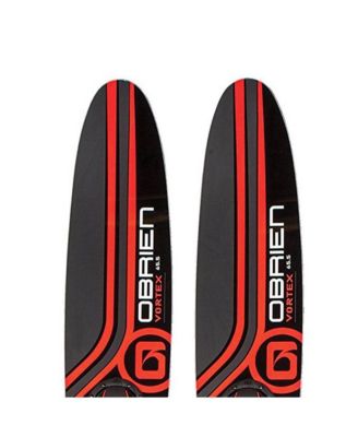 OBrien Vortex Combo 65.5 Inch Adult Mens Size 4.5-13 Wide Body Water Skis, Red