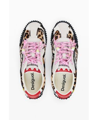 Women's Patchwork animal print sneakers