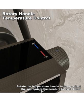 Tub Spout, Hand Shower, Bidet Sprayer Smart Temperature Display Thermostatic Shower System Shower Combo Set