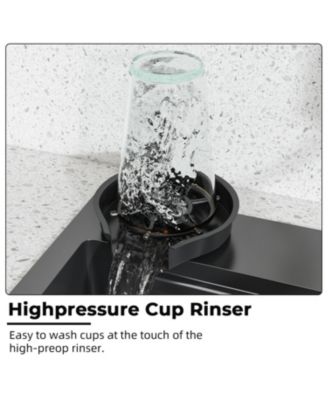 33.2-Inch Drop-in Single Bowl 304 Stainless Steel Kitchen Sink Set