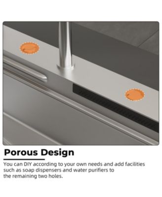 30&amp;#x22; Single Bowl Stainless Steel Drop-In Kitchen Sink with Pull-Down Faucet and Accessories