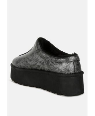 Womens Lottys Faux Leather Platform Classic Slip-On