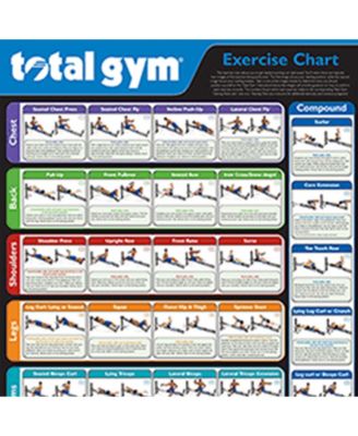 24" x 36" Convenient Quick Reference Exercise Chart with 35 Workouts