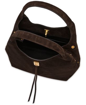 Darren Small Suede Carrysome Crossbody Hobo Bag