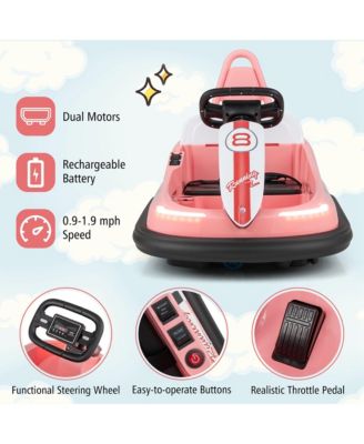 6V Electric Kids Ride-on Bumper Car with 360° Spinning Dual Motors 2 Speeds