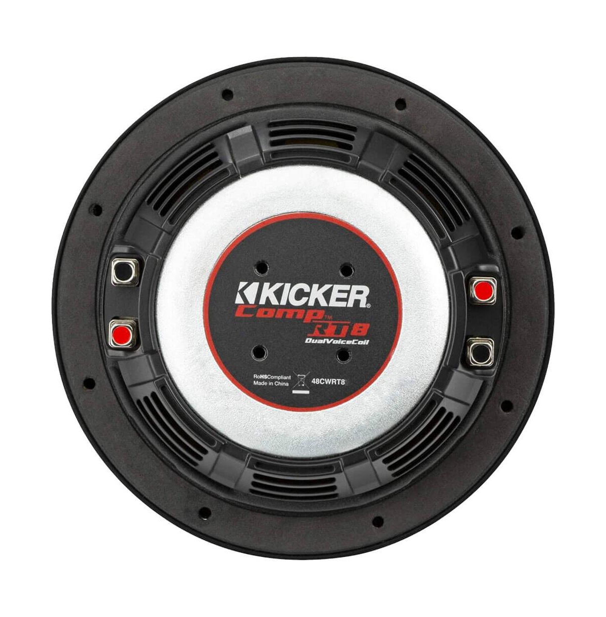 8" CompRT Series Shallow-Mount Dual Voice Coil All-Weather Subwoofer