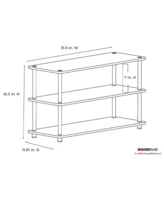 501500 3-Tier Shoe Organizer for 12 Pairs of Shoes, Cherry Finish