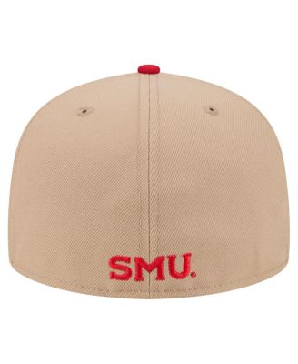 Men's Khaki SMU Mustangs Two-Tone 59FIFTY Fitted Hat