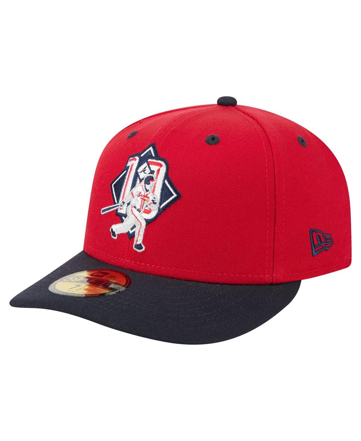 New Era Men's Chipper Jones Red Atlanta Braves 59fifty Fitted Hat In Red