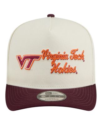 Men's Cream/Maroon Virginia Tech Hokies Vintage Chainstitch 9FIFTY A-Frame Snapback Hat