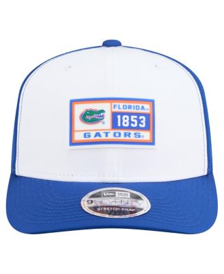 Men's White/Royal Florida Gators Perforated Patched 9SEVENTY Adjustable Hat