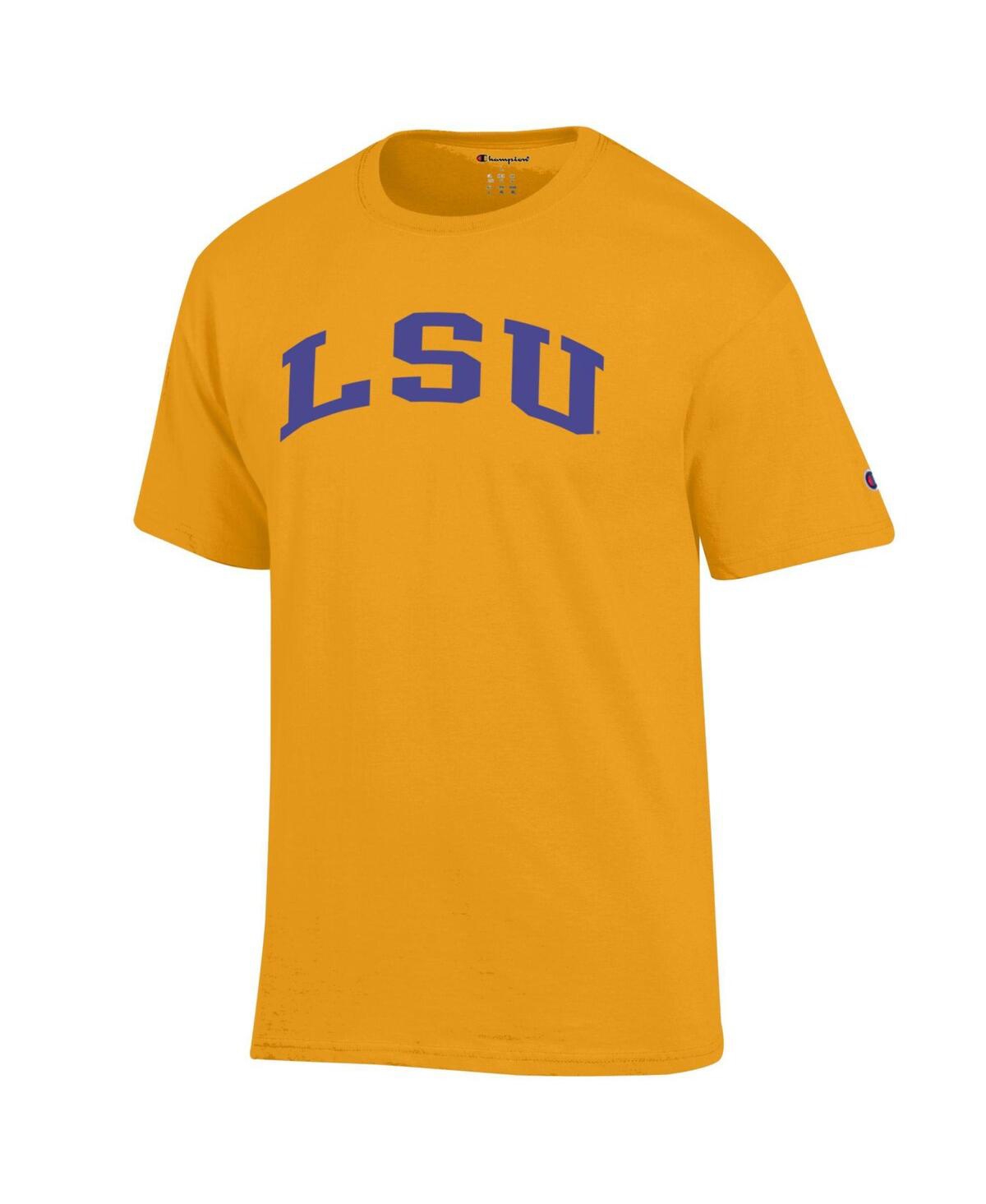 Champion Men's Gold Lsu Tigers Basic Arch T-shirt In Yellow