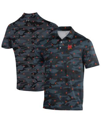 Under Armour - Men's&nbsp;Black Maryland Terrapins Gameday Armourfuse Polo Shirt