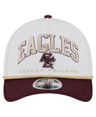 Men's White/Maroon Boston College Eagles Arch Two-Tone Rope 9FORTY A-Frame M-Crown Adjustable Hat
