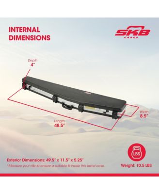 Cases 2SKB-4900 Hard Plastic Exterior ATA Single 48 Inch Scoped Rifle Case