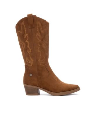 Women's Italian Western Suede Booties Refresh Collection By XTI