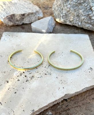 Gold Cuffs Bracelet Set